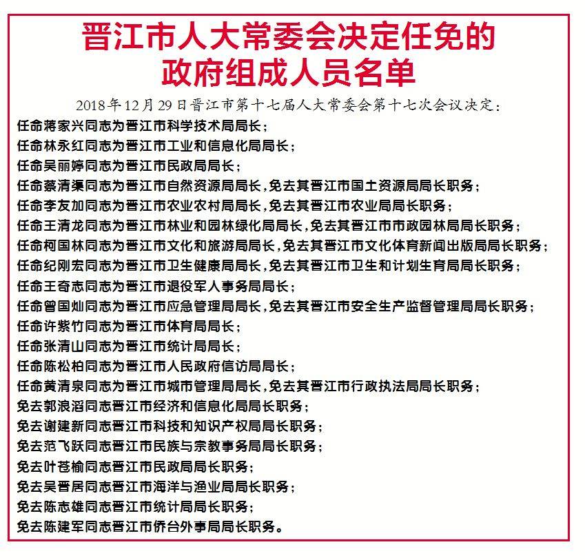 晉江市水利局人事任命最新動態與未來展望