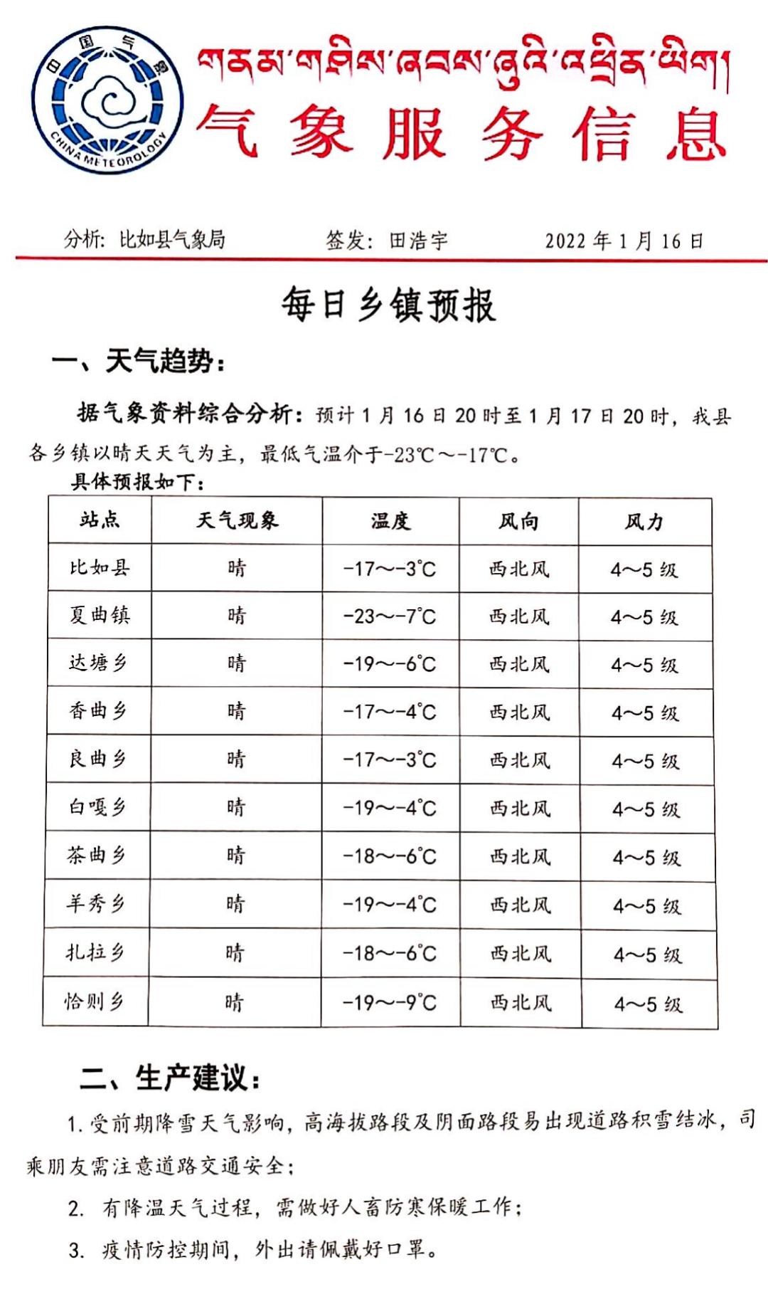 措布村天氣預報更新通知