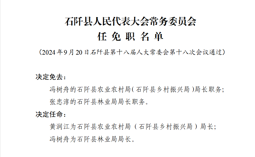 石頭寨鄉人事任命揭曉，引領未來發展的新篇章